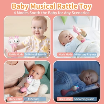 Alilo Smarty Bunny Musical Rattle for Infants and Toddlers