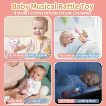 Alilo Smarty Bunny Musical Rattle for Infants and Toddlers