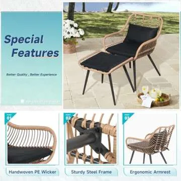 Stylish Verano Garden 5-Piece Wicker Outdoor Set