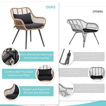 Stylish Verano Garden 5-Piece Wicker Outdoor Set