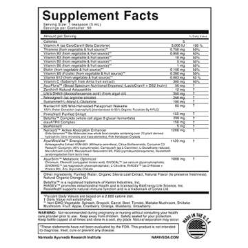 Prana Veda by Nariveda | Immune + Energy Boost for All-Day Activities | Enhanced Absorption and Bioavailability | Liquid Dietary Supplement with Anti-Aging Health Benefits