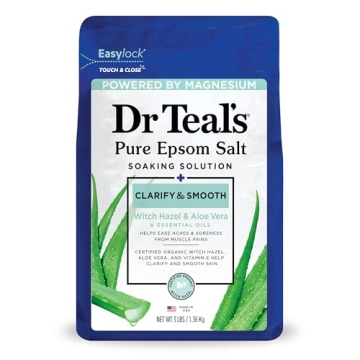 Dr Teal's Epsom Salt Soak with Aloe and Witch Hazel, 3 lbs