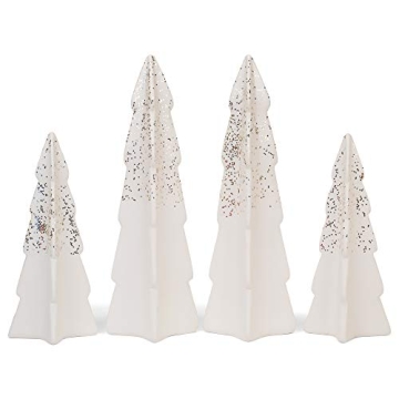 Gorgeous White Glitter LED Village Set for Christmas
