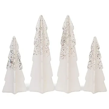 Gorgeous White Glitter LED Village Set for Christmas