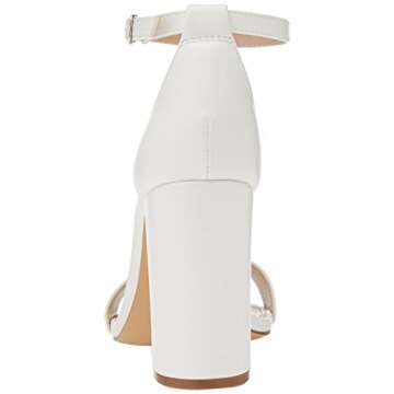 The Drop Women's Rebecca Strappy High Block-Heel Sandal, White, 7.5