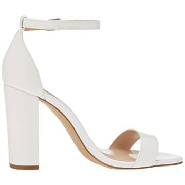 The Drop Women's Rebecca Strappy High Block-Heel Sandal, White, 7.5
