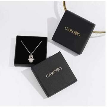 Stylish CAROVO Dainty Silver Toggle Necklace for Women