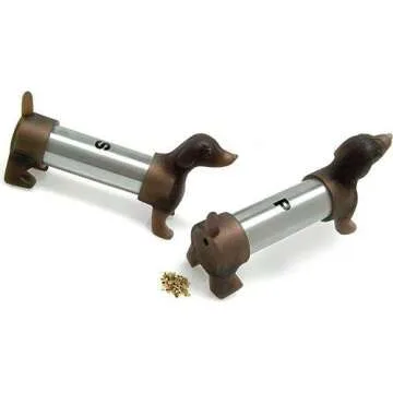 Adorable Kikkerland Dachshund Salt and Pepper Shakers