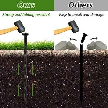 Siebwin 70PCS 8 Inch Plastic Garden Edging Nails Spiral Landscape Edging Spikes Anchoring Spikes for Paver Edging Grass Barrier Artificial Turf and More