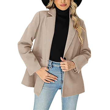 Versatile Womens Casual Blazer Notched Collar with Pockets