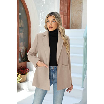 Versatile Womens Casual Blazer Notched Collar with Pockets
