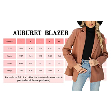 Versatile Womens Casual Blazer Notched Collar with Pockets