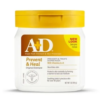 A+D Original Diaper Rash Ointment, Prevents & Protects Diaper Rash, Moisturizes & Heals Dry Skin Wit...
