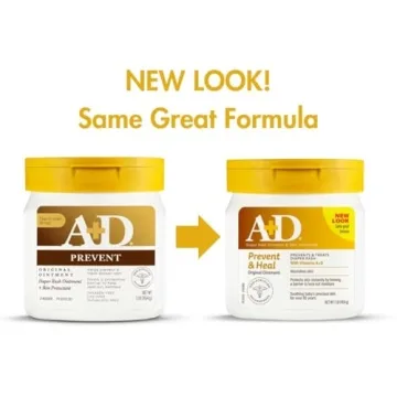 A+D Original Diaper Rash Ointment, Prevents & Protects Diaper Rash, Moisturizes & Heals Dry Skin With Vitamins A&D, 16oz Jar