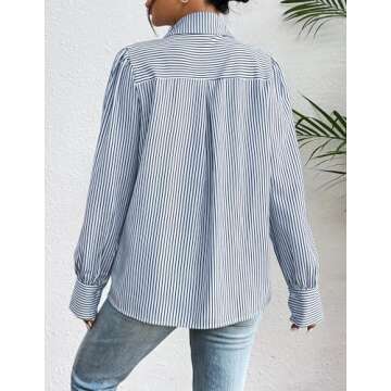 Zeagoo Womens Blouses Button-Down Shirts Long Sleeve Tops for Women Print Blouse Fashion