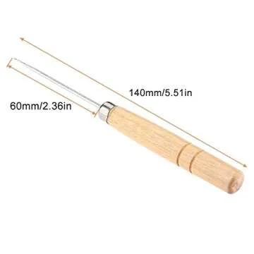 Hicello 5 Packs Sewing Awls, Leather Sewing Needle with Wood Handle, Pinpoint Stitching Sewing Awl R...