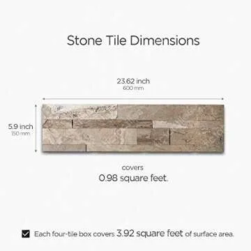 Tic Tac Tiles Peel and Stick Self Adhesive Removable Kitchen Backsplash 3D Stone Tiles
