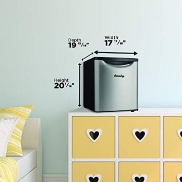 Danby 1.7 Cu.Ft. Compact Mini Fridge - Energy Efficient Stainless Steel
