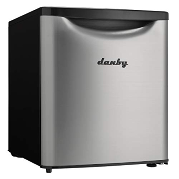 Danby 1.7 Cu.Ft. Compact Mini Fridge - Energy Efficient Stainless Steel