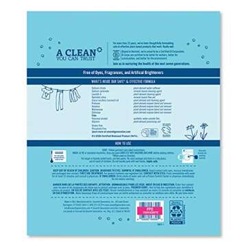 Natural Laundry Detergent Packs - Unscented, 45 Packets