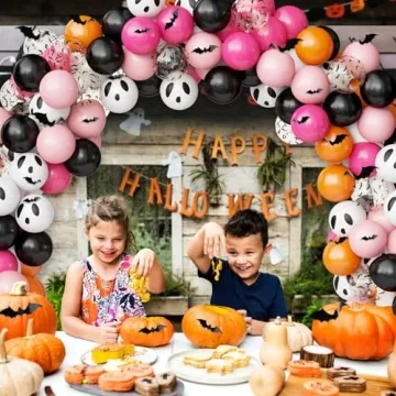 OuMuaMua Halloween Party Balloons Set with 3D Bats