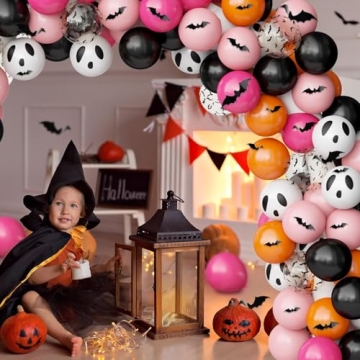 OuMuaMua Halloween Party Balloons Set with 3D Bats