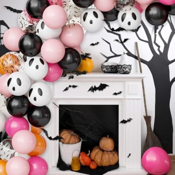 OuMuaMua Halloween Party Balloons Set with 3D Bats