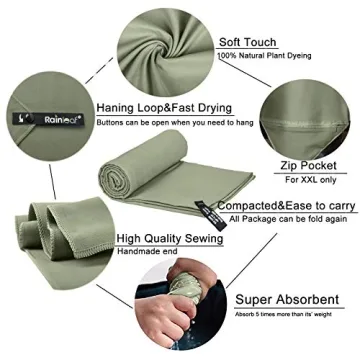 Rainleaf Microfiber Towel Quick Dry Compact Lightweight