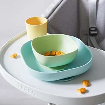 BEABA Silicone Baby Feeding Set with Suction Plates