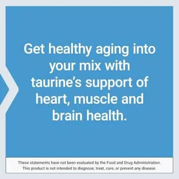 Life Extension Taurine Powder – Healthy Cardiovascular Support, Promotes Brain Health, Healthy Aging, and Muscle and Exercise Recovery – Gluten-Free, Non-GMO, Vegetarian – 300 Grams