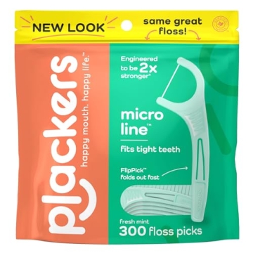 Plackers Micro Line Dental Floss Picks for Effortless Oral Care