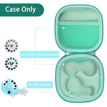 Aenllosi Hard Carrying Case Replacement for Moonlite Mini Projector Gift Pack fits Upto 20 Storybook Reels,Storybook Projector Organizer(Only Case,Mint)