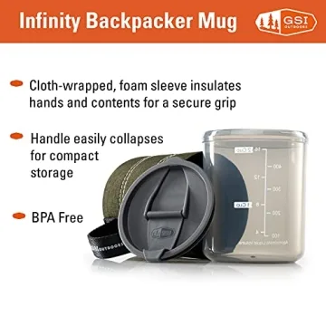GSI Outs 75283 Infinity Backpacker Mug Ideal for Camping