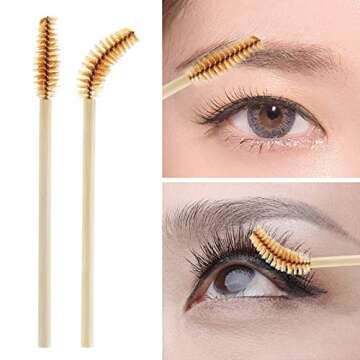 100 Pcs Disposable Mascara Wands for Eyelash and Brow Care