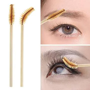 100 Pcs Disposable Mascara Wands for Eyelash and Brow Care