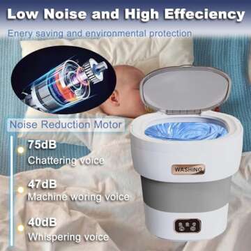 Portable Washing Machine with Spinner, 16L Large 2 in 1 Small Laundry Portatil, Foldable Mini Underwear Portable Washer, Collapsible Washer for Baby Clothes, Apartment, Camping, Travel Grey