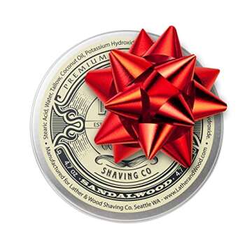 ather & Wood Shaving Soap - Sandalwood - Simply The Best Luxury Shaving Cream - Tallow - Dense Lathe...