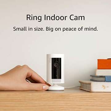 Ring Indoor Cam (1st Gen), Compact Plug-In HD security camera with two-way talk, Works with Alexa | 3-pack, White