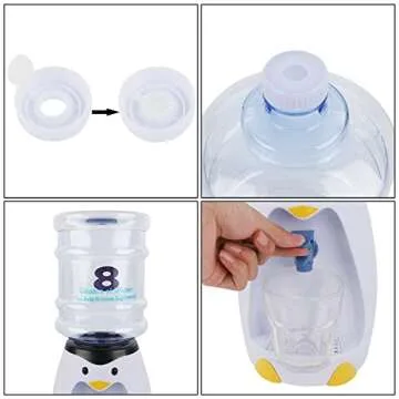 Cute YOFIT 2.5L Mini Water Dispenser Penguin Style