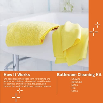 E-Cloth Bathroom Cleaning Kit Reusable Microfiber Cloths