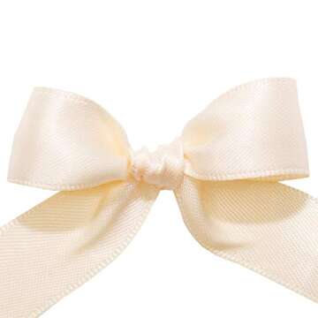 Morex Ribbon Double Face Satin 3/8" X 50 YD for Gifts