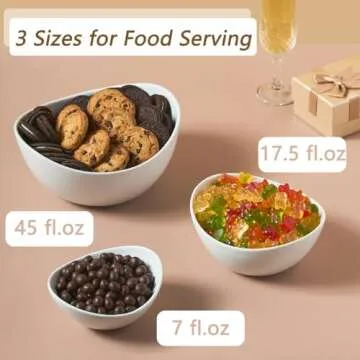 LYEOBOH 3 Tier Serving Bowls Set for Elegant Entertaining