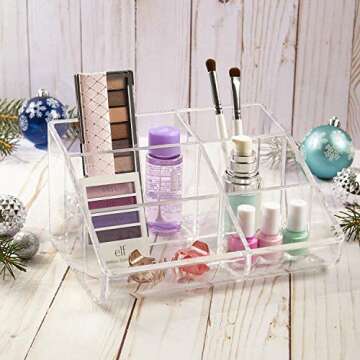 MEKBOK Makeup Organizer - Organize Cosmetics and Beauty Supplies - Acrylic Bathroom Organizers - Cle...