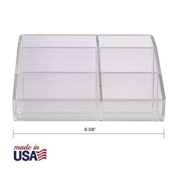 MEKBOK Makeup Organizer - Organize Cosmetics and Beauty Supplies - Acrylic Bathroom Organizers - Clear Plastic Storage Bins For Vanity