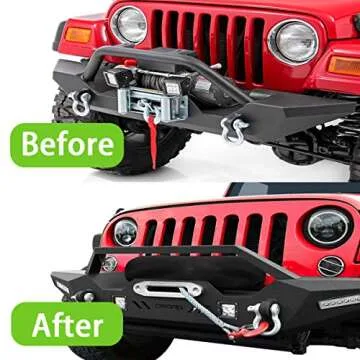 Winch Cover Waterproof, Heavy Duty 600D Breathable Oxford Fabric Dust-Proof Winch Protection Cover, ...