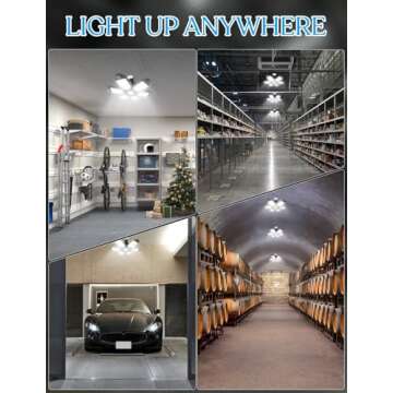 GHUSTAR LED Garage Light: Brighten Up Your Workspace