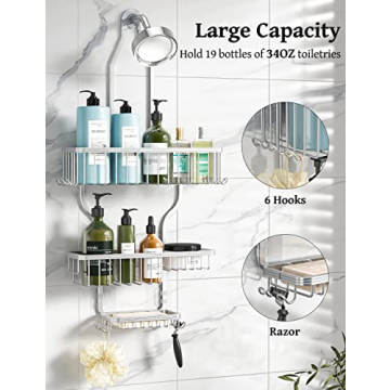 Stylish YASONIC Shower Caddy Organizer for Easy Bath Storage