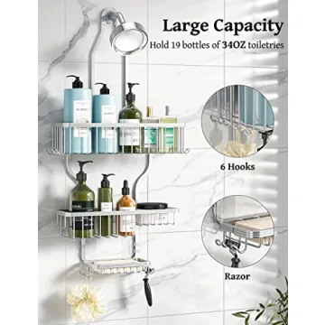 Stylish YASONIC Shower Caddy Organizer for Easy Bath Storage