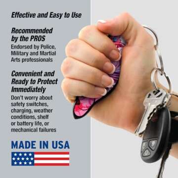 MUNIO Self Defense Keychain Kit – Personal Safety Device, Portable and Legal for Airplane Travel, ...