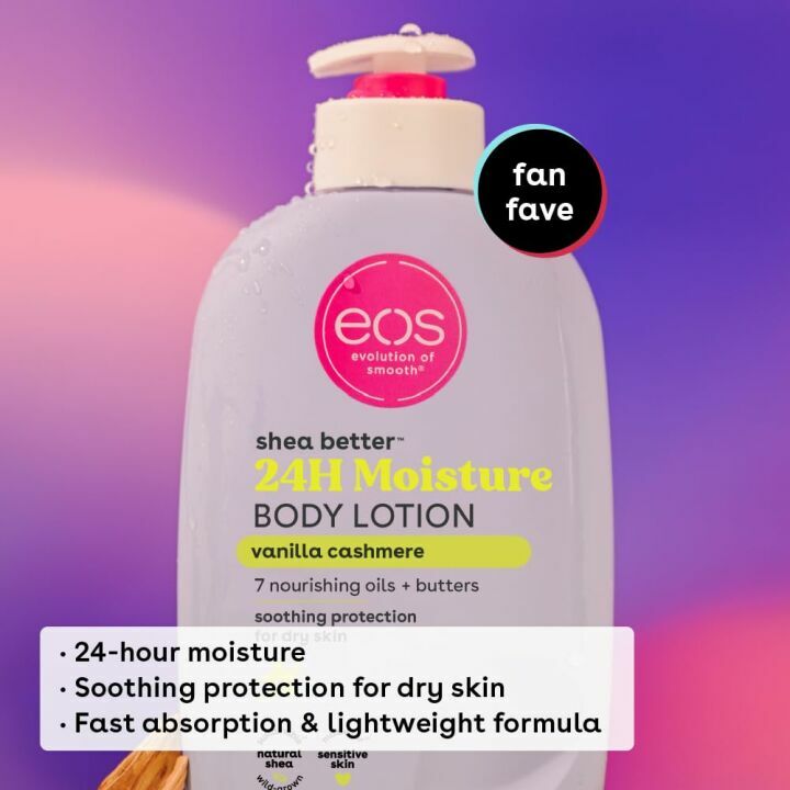 EOS Vanilla Cashmere Lotion - 24-Hour Moisturizer